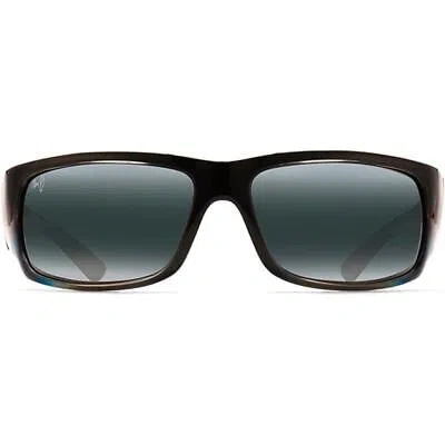 Pre-owned Maui Jim Unisex World Cup Polarized Wrap Sunglasses - Large In Gray