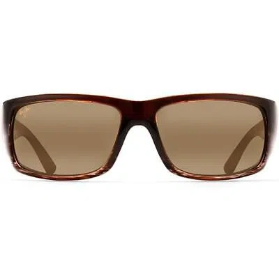 Pre-owned Maui Jim Unisex Worldcup Polarized Wrap Sunglasses Large In Brown
