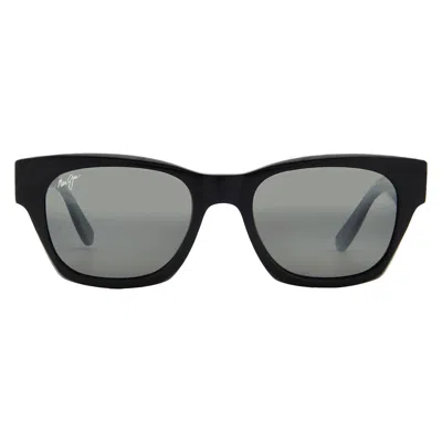 Maui Jim Valley Isle Neutral Grey Square Unisex Sunglasses 780-02 53 In Black