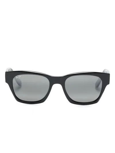 Maui Jim Valley Isle Square-frame Sunglasses In Schwarz