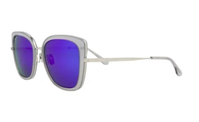Pre-owned Maui Jim Violet Lake Mj 843-11 Grey Silver Blue Hawaii Polarized Sunglasses $539
