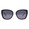 Maui Jim Violet Lake Neutral Grey Butterfly Ladies Sunglasses Gs843-02 53 In Black
