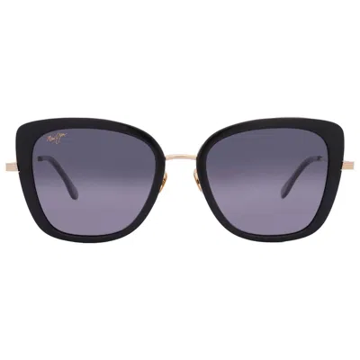 Maui Jim Violet Lake Neutral Grey Butterfly Ladies Sunglasses Gs843-02 53 In Black