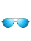 Maui Jim Walaka Matte Titanium-frame Sunglasses In Black