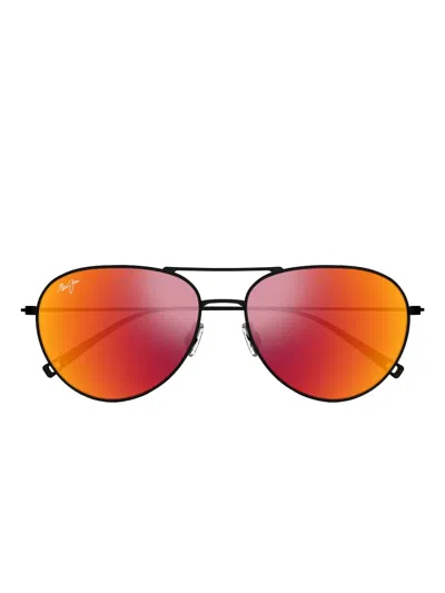 Maui Jim Walaka Pilot-frame Sunglasses In Orange