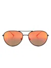Maui Jim Walaka Pilot-frame Sunglasses In Black
