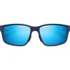 Maui Jim Walewaha 55mm Polarizedplus2® Rectangular Sunglasses In Blue