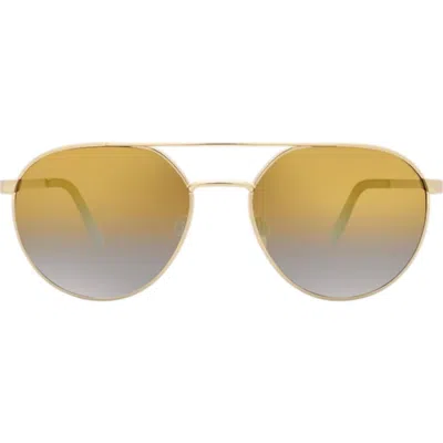 Maui Jim Waterfront Polarized Classic Sunglasses In Goldgold/ Bronze Silver Mirror In Multi