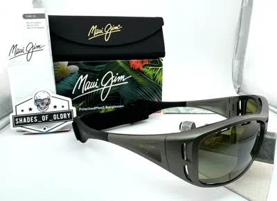 Pre-owned Maui Jim Waterman Mj 410-11b Titanium W/ Maui Ht Green Polarized Sunglasses In Maui Ht Polarized