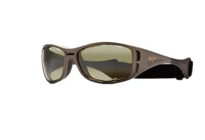 Pre-owned Maui Jim Waterman Mj 410-11b Titanium W/ Maui Ht Green Polarized Sunglasses In Maui Ht Polarized