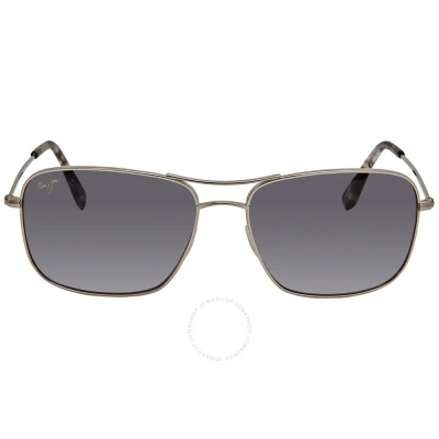 Maui Jim Wiki Wiki Nuetral Grey Navigator Unisex Sunglasses Gs246-17 59 In Grey / Silver