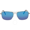 Maui Jim Wiki Wiki Polarized Blue Hawaii Pilot Men's Sunglasses B246-17 59 In Blue / Silver