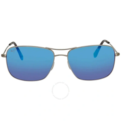 Maui Jim Wiki Wiki Polarized Blue Hawaii Pilot Men's Sunglasses B246-17 59 In Blue / Silver