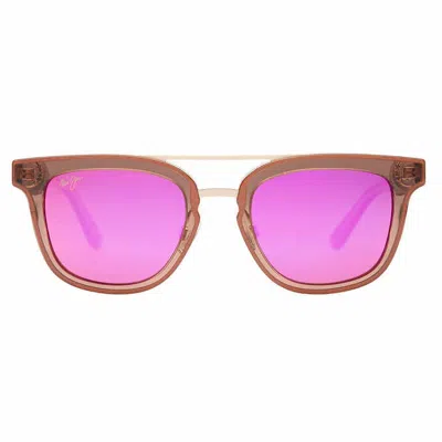 Pre-owned Maui Jim Relaxation Mode P844-19b Light Espresso Maui Sunrise Polarized