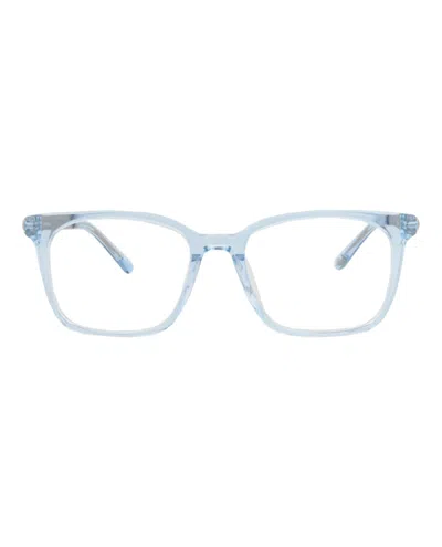 Pre-owned Maui Jim Women's  Squareframe Acetate And Stainless Stee Shirtl Optical Frames In Blue Silver Transpa