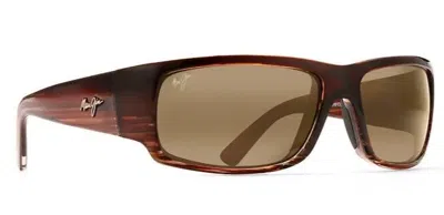 Pre-owned Maui Jim World Cup H266-01 Chocolate Stripe Fade Frame/ Hcl® Bronze Sunglasses In Hclb Bronze