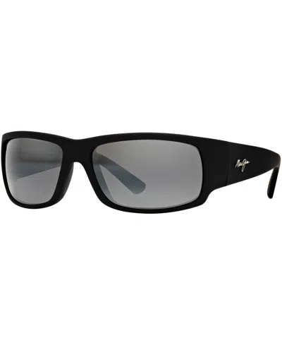 Maui Jim World Cup Nuetral Grey Wrap Mens Sunglasses 266-02mr 64 In Black,grey