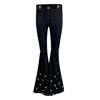 Maui X Lolita Black Chance Denim Bell-bottom Pants In Black