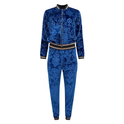 Maui X Lolita Blue Royalty Velour Tracksuit - Sapphire