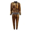 Maui X Lolita Brown / Black / Gold Foxy Velour Python Print Tracksuit In Brown/black/gold