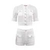 Maui X Lolita Fae White Eyelet Two-piece Shorts Set