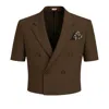 Maui X Lolita Men's Brown André Espresso Cropped Blazer