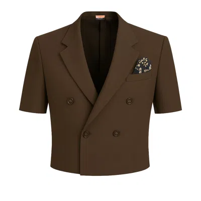 Maui X Lolita Men's Brown André Espresso Cropped Blazer