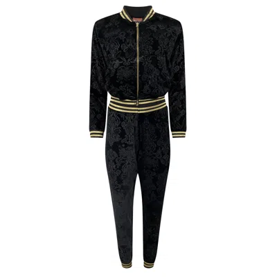 Maui X Lolita Royalty Velour Tracksuit - Black