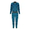 Maui X Lolita Sasha Blue Cheetah Print Velour Tracksuit In Blue
