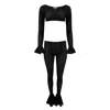 Maui X Lolita Scarlet Black Lace Knit Set In Black
