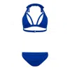 Maui X Lolita Women's Alina Blue Crystal Cutout Triangle Bikini Set In Blue