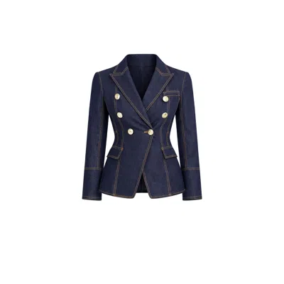 Maui X Lolita Women's Blue Bronte Denim Corset Blazer