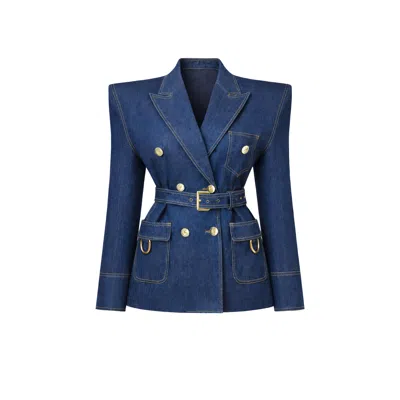 Maui X Lolita Women's Blue Deva Denim Box Blazer