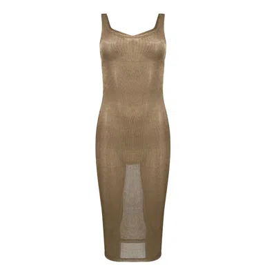 Maui X Lolita Women's Brown Joan Of Arc Mesh Cover Up Dress