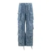 Maui X Lolita Women's Kelly Sequined Cargo Pants - Sapphire Blue In Blue