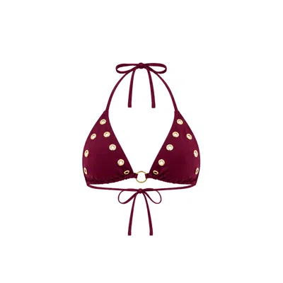 Maui X Lolita Women's Red  Classic Burgundy Bikini Top