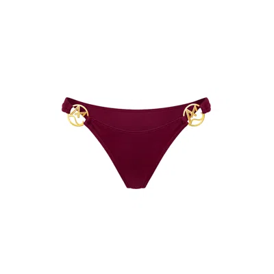 Maui X Lolita Women's Red  Classic Burgundy Brazilian Bikini Bottoms