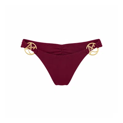 Maui X Lolita Women's Red  Classic Burgundy Butterfly Bikini Bottoms