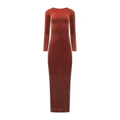 Maui X Lolita Women's Yellow / Orange Monarch Vermillion Party Dress In Yellow/orange