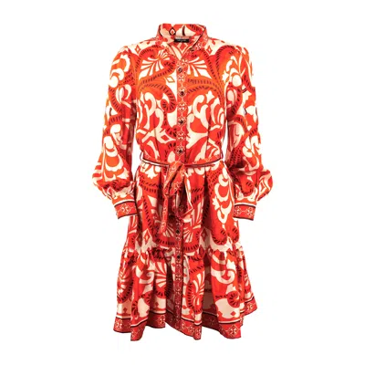 Maui X Lolita Women's Yellow / Orange / White Zara Baroque Print Dress