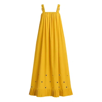 Maui X Lolita Yellow / Orange Paola Mustard Maxi Boho Dress
