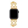 Maujh Women's Gold / White Apple Watch Band Diamanté Mandala - Golden Hour In Gold/white