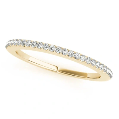 Maulijewels 0.14 Carat Diamond Wedding Band In 14k Yellow Gold