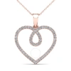 MAULIJEWELS MAULIJEWELS 0.21 CARAT BRILLIANT NATURAL DIAMOND HEART SHAPE PENDANT NECKLACE WITH 18" CHAIN WOMEN G