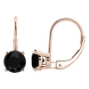 MAULIJEWELS MAULIJEWELS 0.25 CARAT NATURAL BLACK DIAMOND DANGLE EARRINGS MADE IN 14K ROSE GOLD WITH LEVER BACK (