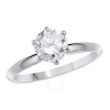 MAULIJEWELS MAULIJEWELS 0.50 CARAT DIAMOND SOLITAIRE ENGAGEMENT RING FOR WOMEN 14K WHITE GOLD IN RING SIZE 6
