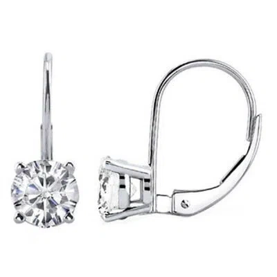 Pre-owned Maulijewels 0.75 Carat Natural White Diamond Dangle Style Earrings Made In 14k