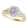 MAULIJEWELS MAULIJEWELS 1.00 CT NATURAL DIAMOND HALO ENGAGEMENT RING IN 14K SOLID YELLOW GOLD
