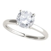 MAULIJEWELS MAULIJEWELS 1.05 CARAT ROUND WHITE DIAMOND SOLITAIRE STYLE ENGAGEMENT RING IN 14K WHITE GOLD