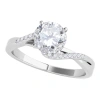 MAULIJEWELS MAULIJEWELS 1.10 CARAT WHITE DIAMOND SOLITAIRE STYLE ENGAGEMENT RING 18K SOLID WHITE GOLD